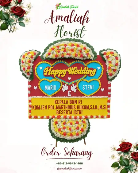 Papan Bunga Pernikahan Parit Rantang